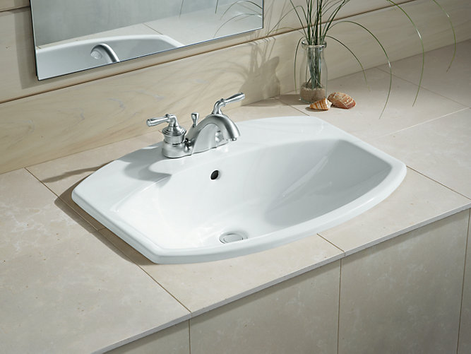 K 2351 4 Cimarron Drop In Sink With, Kohler Drop In Bathroom Sink Installation